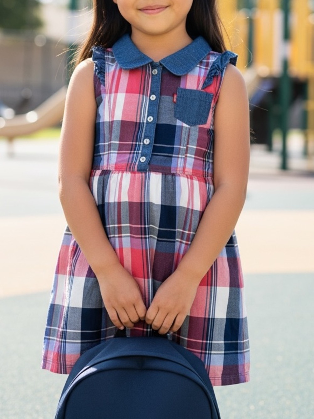 Levi's Navy Blue Denim Kids Shirt